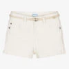 Mayoral Girls Ivory Denim Shorts