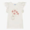 Mayoral Girls Ivory Floral Cotton T-Shirt