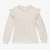 Mayoral Girls Ivory Ribbed Cotton Top