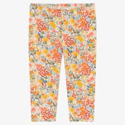 Mayoral Girls Orange Floral Leggings