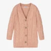 Mayoral Girls Pink Cable Knit Cardigan