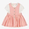 Mayoral Girls Pink Denim Dress Set