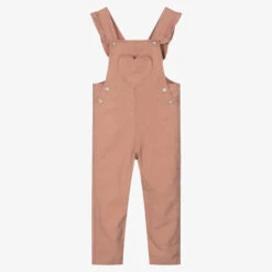 Mayoral Girls Pink Denim Dungarees