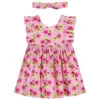 Mayoral Girls Pink Floral Dress Set