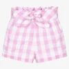 Mayoral Girls Pink Gingham Shorts