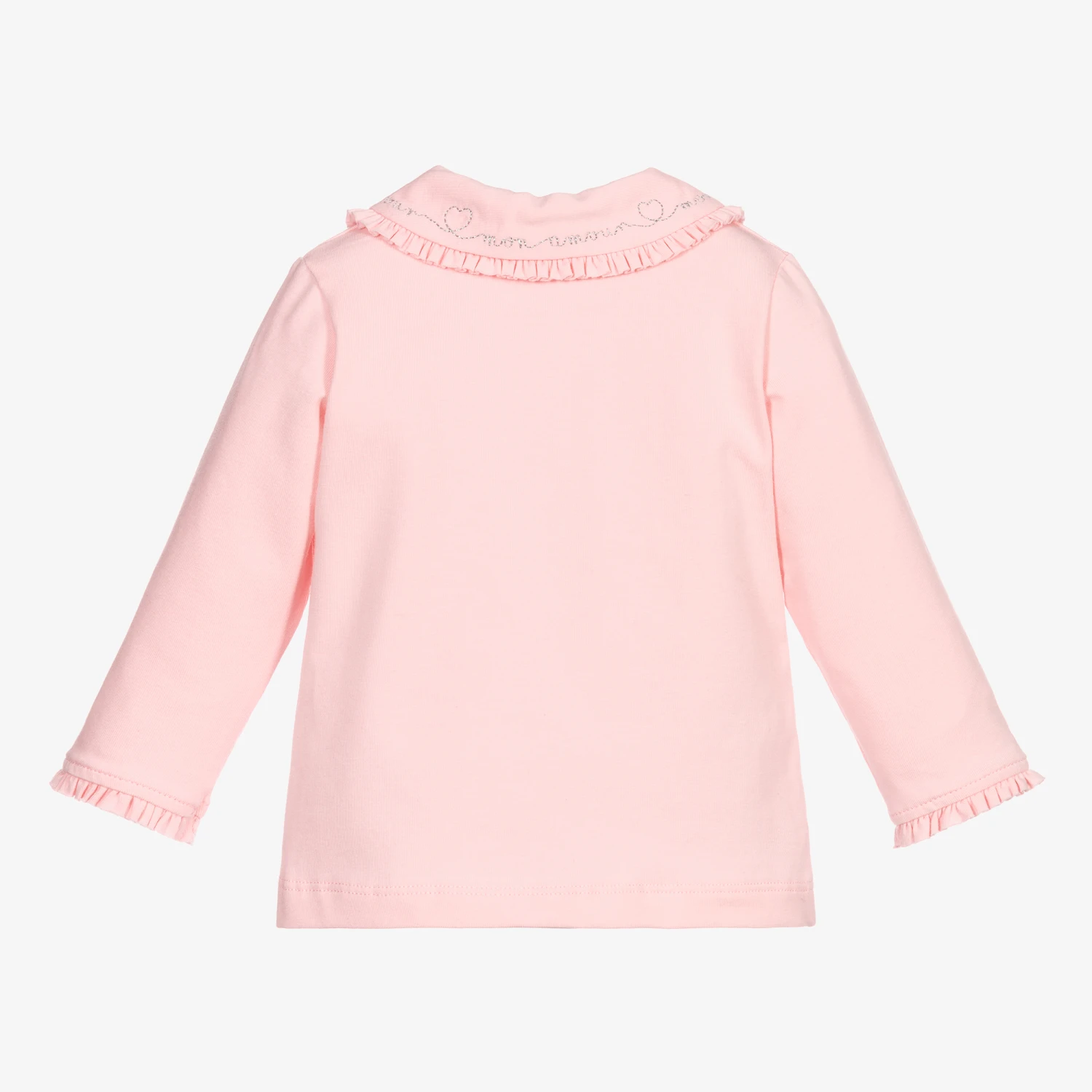 Mayoral Girls Pink Jersey Blouse 2 Mayoral Girls Pink Jersey Blouse - Image 2