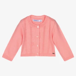 Mayoral Girls Pink Knitted Cardigan
