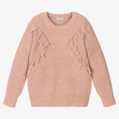 Mayoral Girls Pink Knitted Sweater