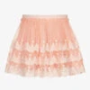 Mayoral Girls Pink Lace & Tulle Skirt