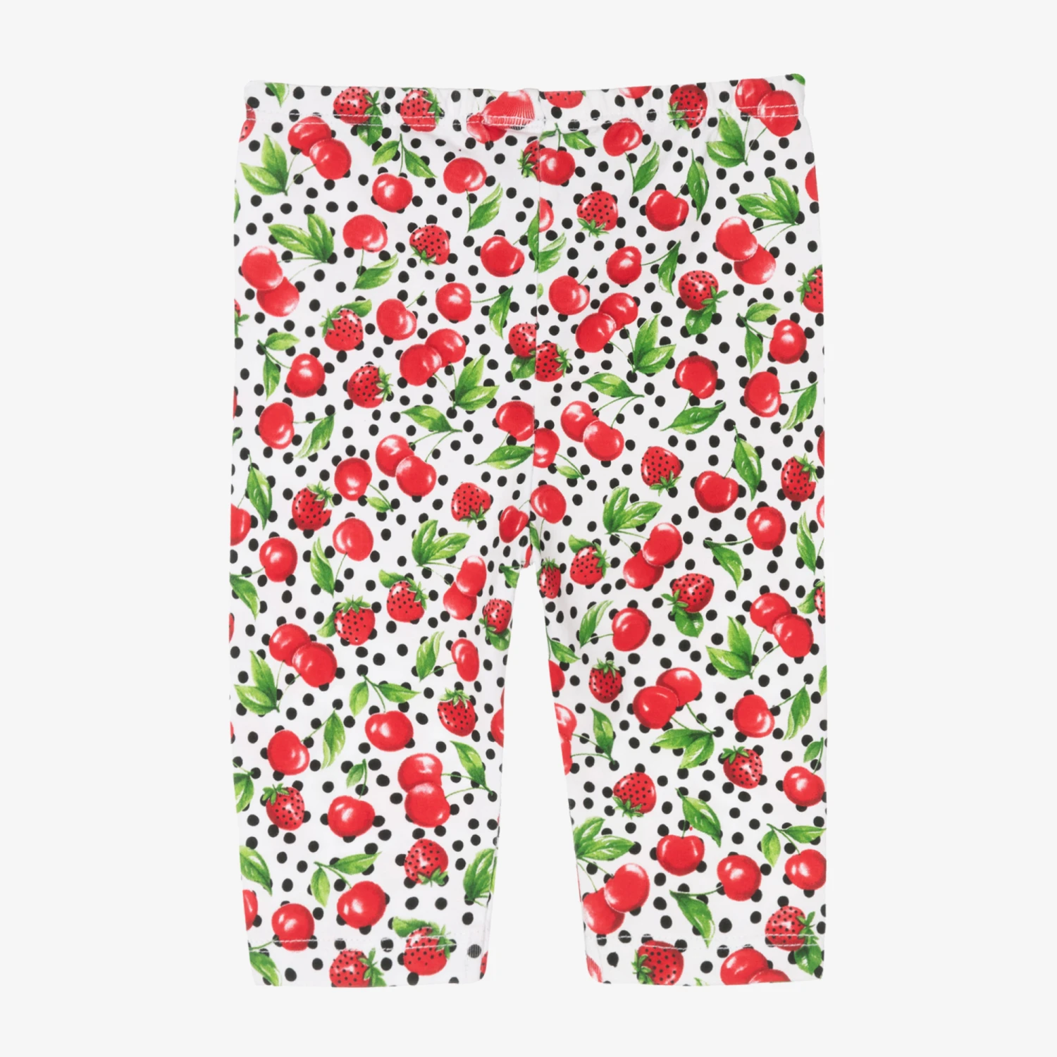 Mayoral Girls Red Cherry Print Leggings 2 Mayoral Girls Red Cherry Print Leggings - Image 2