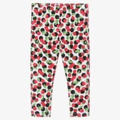 Mayoral Girls Red Cotton Cherry Leggings