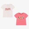 Mayoral Girls White & Pink T-Shirts (2 Pack)