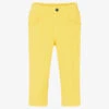 Mayoral Girls Yellow Cotton Jeggings