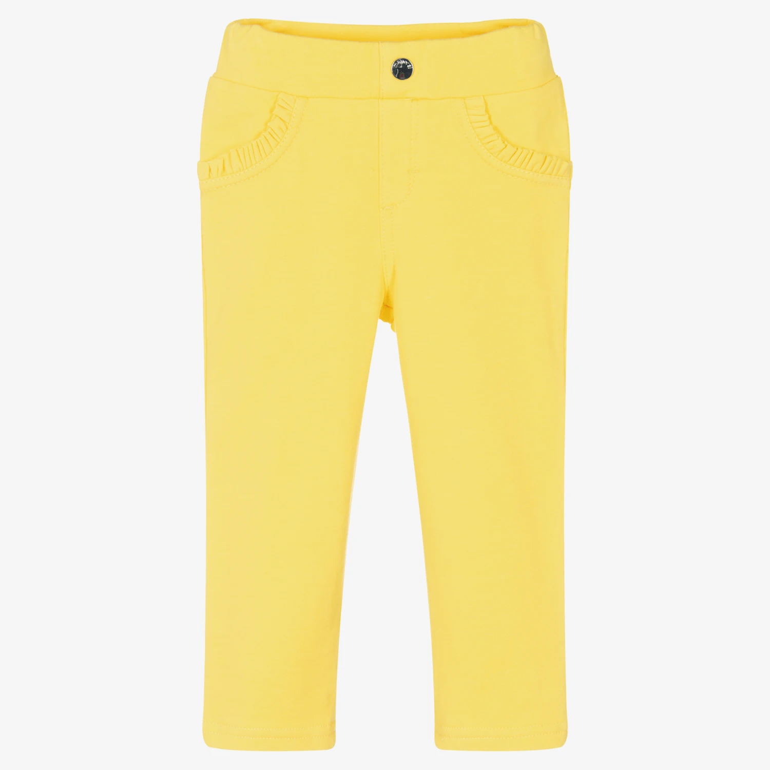 Mayoral Girls Yellow Cotton Jeggings 1 Mayoral Girls Yellow Cotton Jeggings