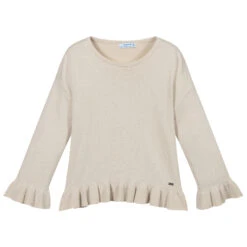 Mayoral Glittery Beige Viscose Jumper