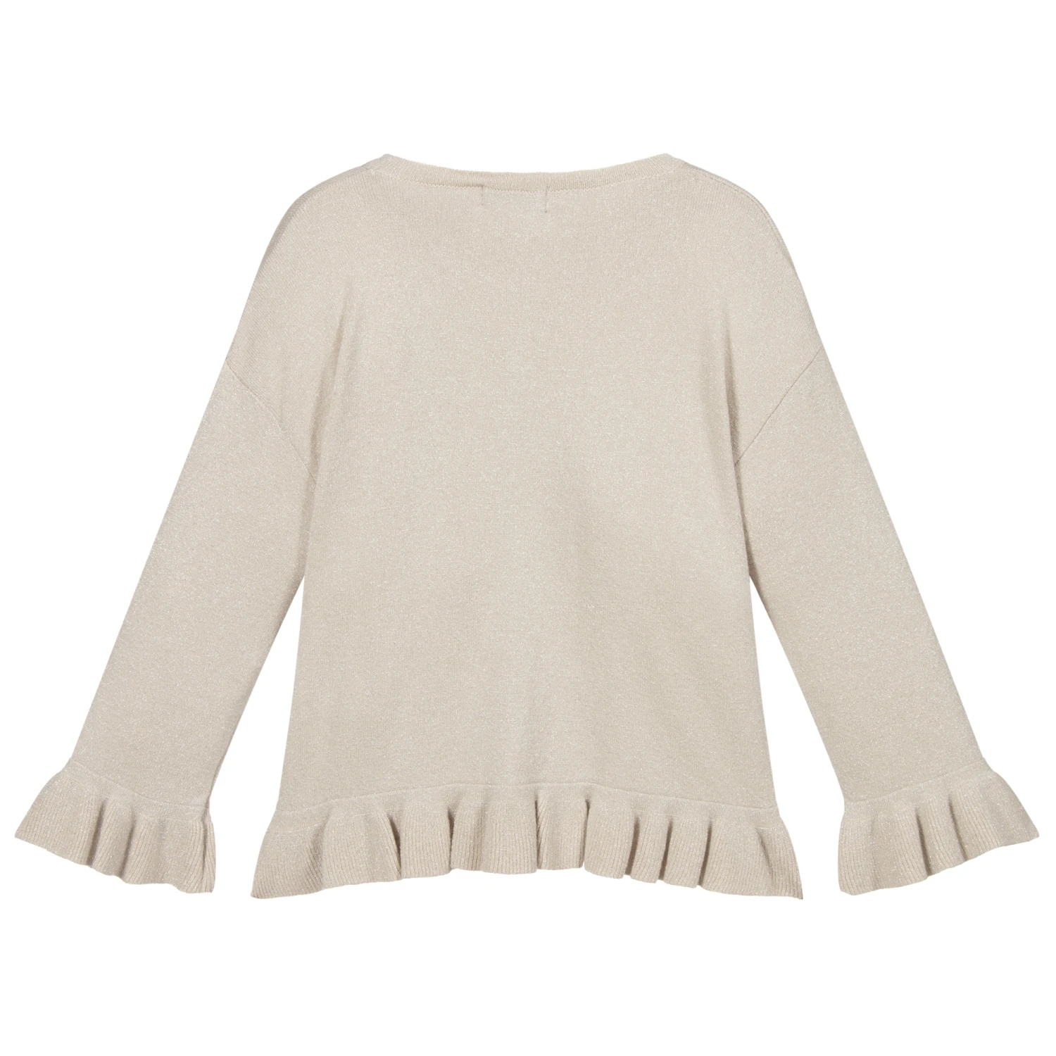Mayoral Glittery Beige Viscose Jumper 2 Mayoral Glittery Beige Viscose Jumper - Image 2