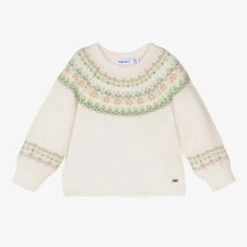 Mayoral Ivory Fair Isle Sweater