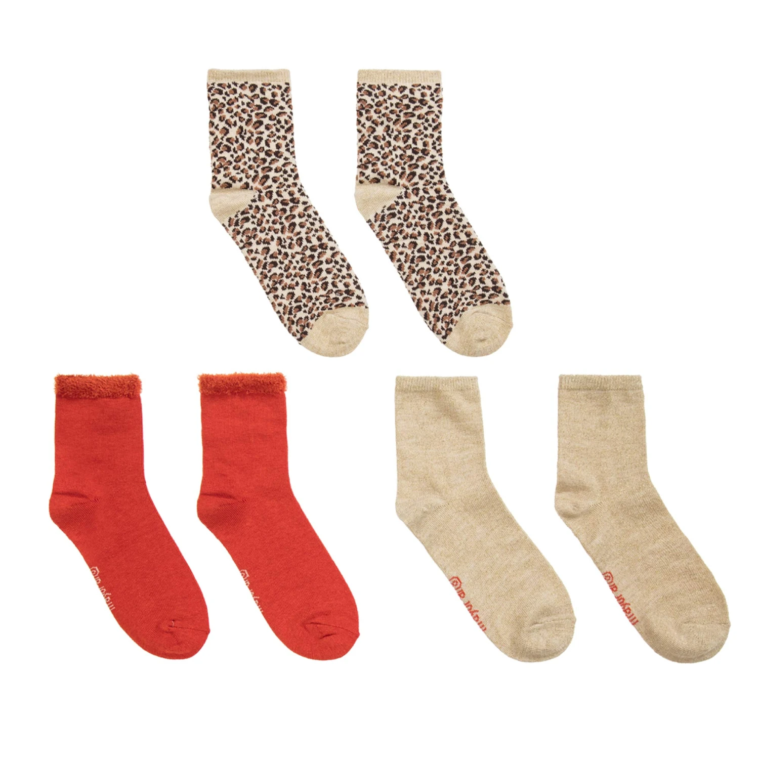 Mayoral Orange Assorted Socks (3 Pack) 1 Mayoral Orange Assorted Socks (3 Pack)