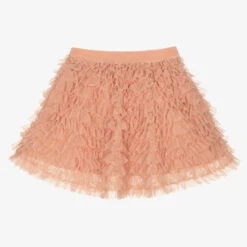 Mayoral Pink Ruffled Tulle Skirt