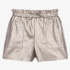 Mayoral Silver Faux Leather Shorts