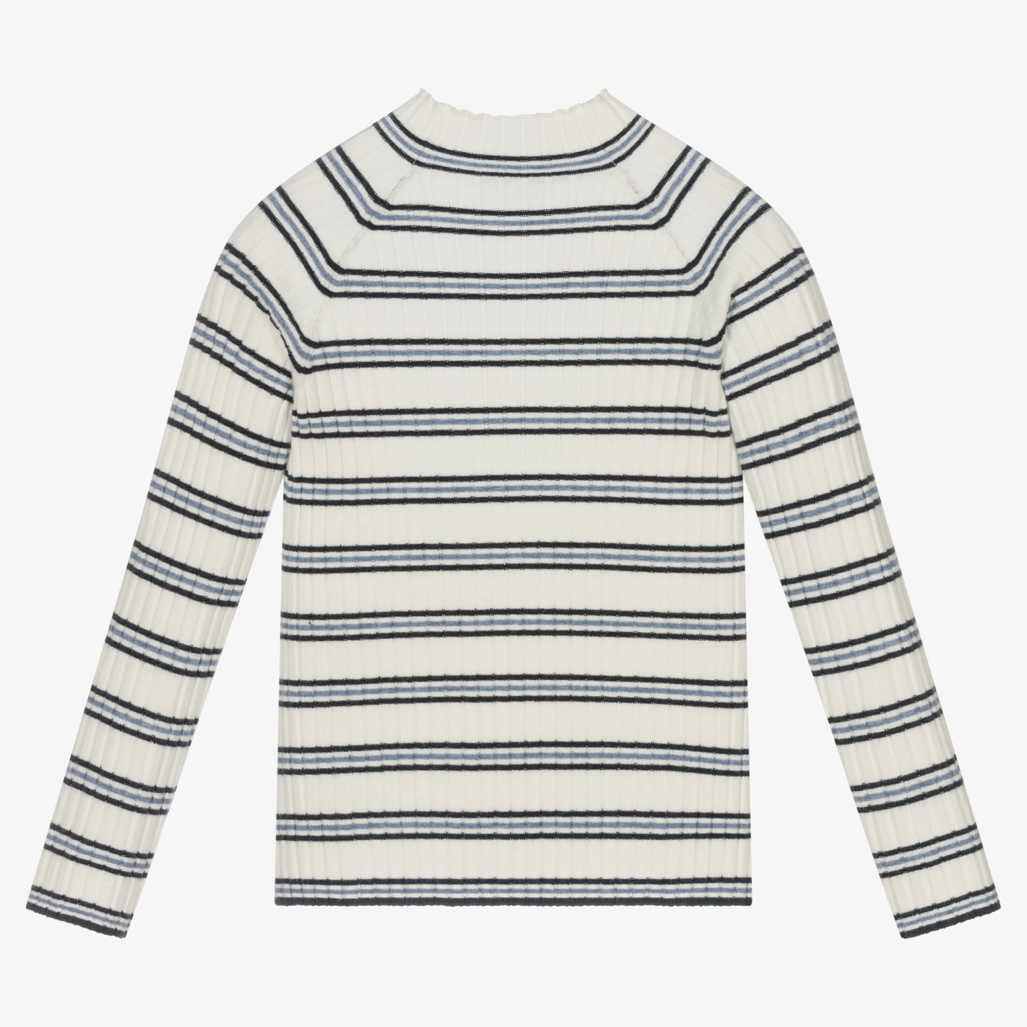 Mayoral Stripe Turtle Neck Sweater 1 Mayoral Stripe Turtle Neck Sweater