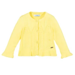 Mayoral Yellow Cotton Cardigan