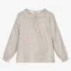 Mebi Girls Grey Polka Dot Blouse