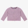 Mebi Girls Lilac Purple Knitted Cotton Cardigan