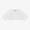 Mebi White Cotton Knit Cardigan
