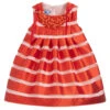 Mi Mi Sol Girls Orange Stripe Dress