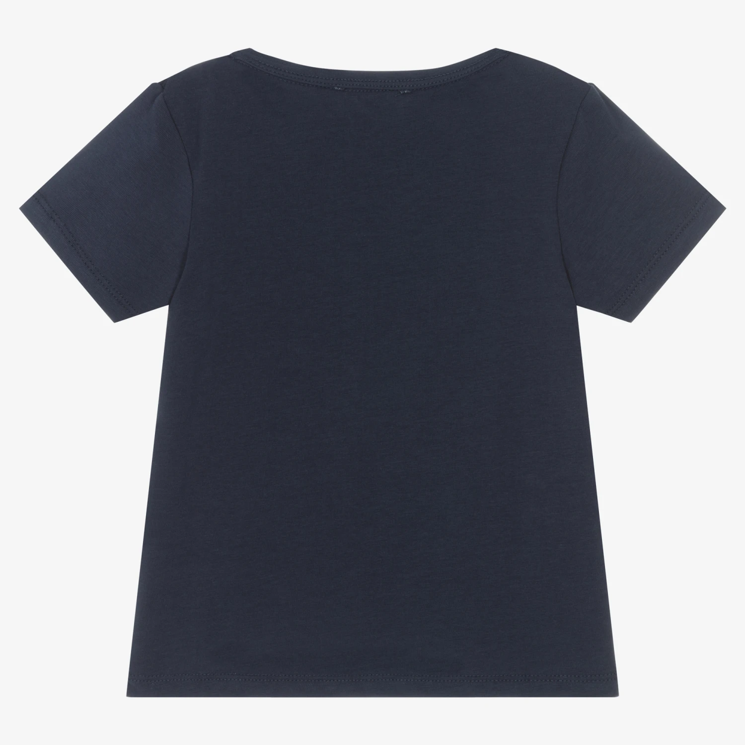 Michael Kors Kids Girls Blue Cotton Logo T-Shirt 2 Michael Kors Kids Girls Blue Cotton Logo T-Shirt - Image 2
