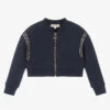 Michael Kors Kids Girls Blue Logo Zip-Up Top