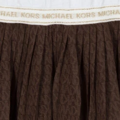 Michael Kors Kids Girls White & Brown Logo Dress -Deals Whimsy Collection Store michael kors kids girls white brown logo dress 501290 0737a6733f2d0235f8ec50498192c6df11200766
