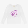 Michael Kors Kids Girls White Cotton Logo T-Shirt