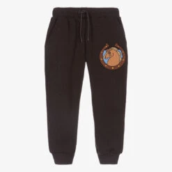 Mini Rodini Black Cotton Joggers