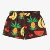 Mini Rodini Brown Organic Cotton Fruit Print Shorts