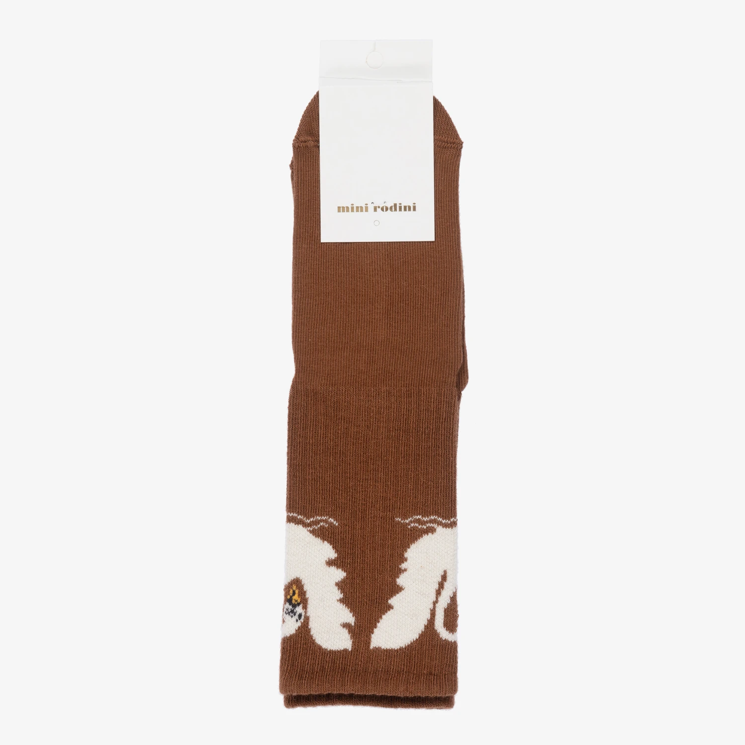 Mini Rodini Brown Swan Anti-Slip Socks 2 Mini Rodini Brown Swan Anti-Slip Socks - Image 2