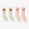Mini Rodini Girls Ivory Flower Socks (2 Pack)