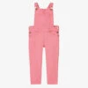 Mini Rodini Girls Pink Organic Cotton Dungarees