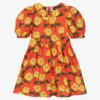 Mini Rodini Orange & Yellow Cotton Flowers Dress