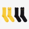 Mini Rodini Organic Cotton Cat Socks (3 Pack)
