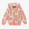 Mini Rodini Pink Stripe Zip-Up Hoodie