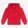 Mintini Baby Girls Red Zip-Up Hoodie