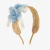 Miranda Girls Blue Floral Straw Hairband
