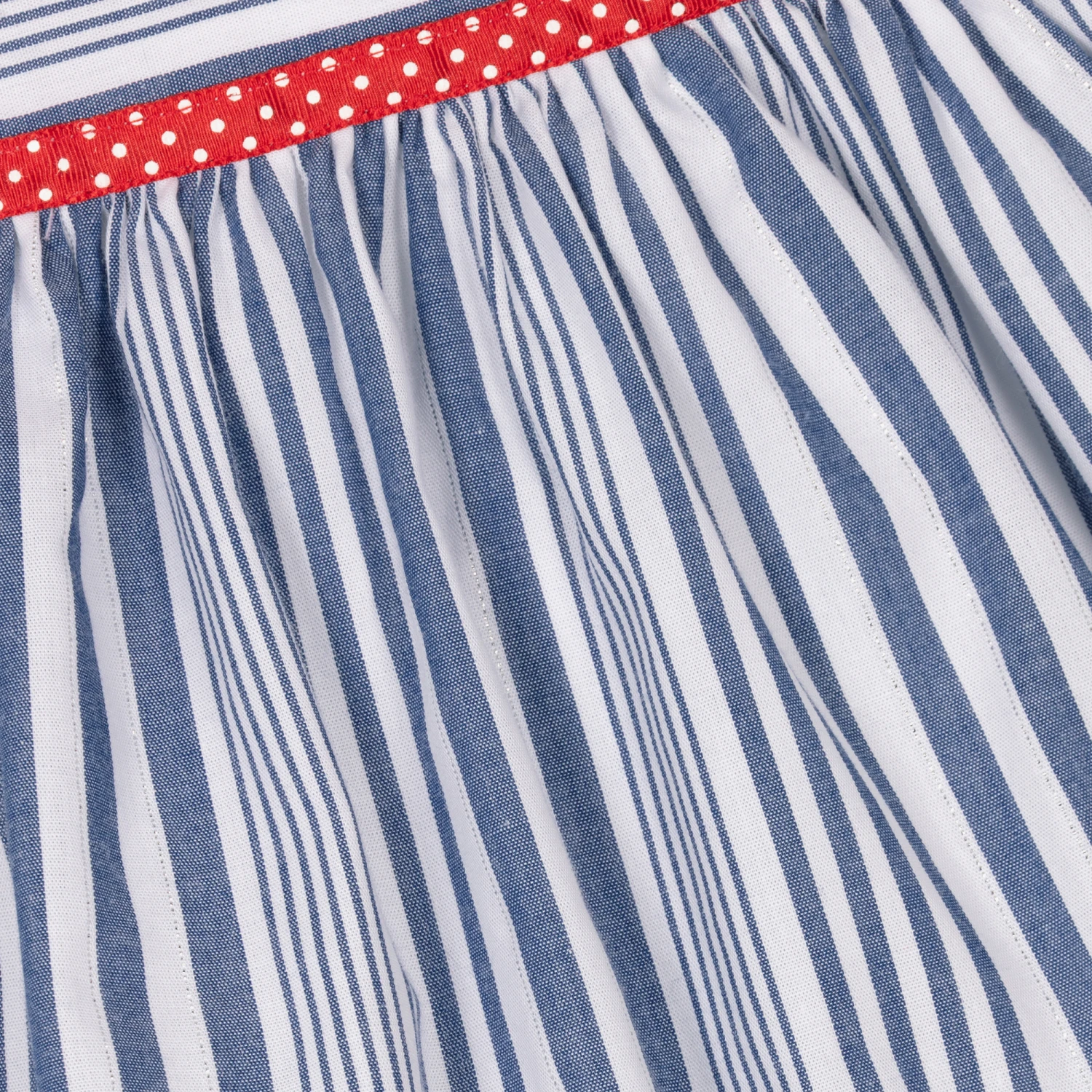 Miranda Girls Blue & White Striped Cotton Dress 4 Miranda Girls Blue & White Striped Cotton Dress - Image 4