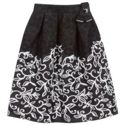 Miss Blumarine Girls Black & White Skirt