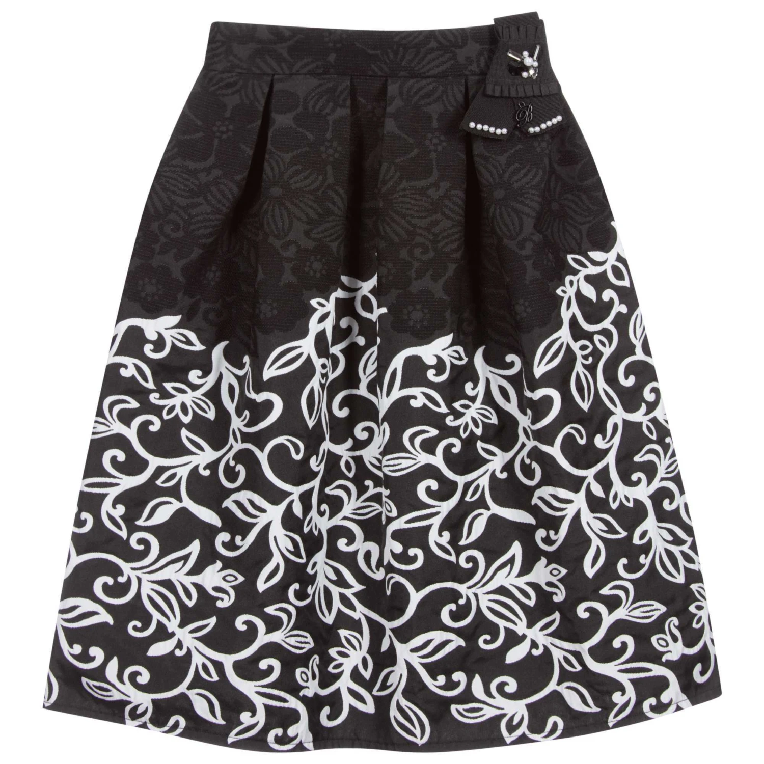 Miss Blumarine Girls Black & White Skirt 1 Miss Blumarine Girls Black & White Skirt
