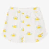 Mitty James Girls White & Yellow Cotton Sunshine Shorts