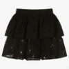 Molo Girls Black Broiderie Anglaise Skirt