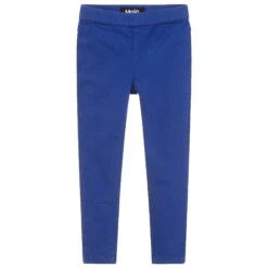 Molo Girls Blue Cotton Jeggings